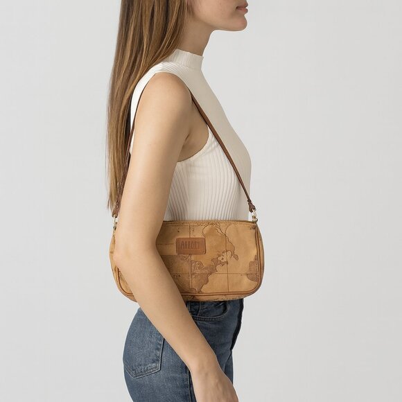 Alviero Martini 1A Classe Classic Pochette Geo Map Collection Shoulder Bag - Picture 1 of 10